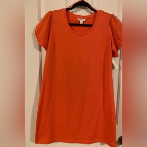 Nine West French Terry dress with knot sleeves, Medium